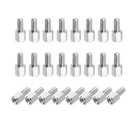 sourcing map Hex Spacer Screws, M3x6mm+5mm Male to Female Thread Brass Nickel Plated Motherboard Standoffs Spacer Pillars for PCB Circuit Boards FPV Quadcopter Drone DIY, Pack of 24