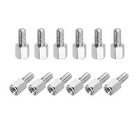 sourcing map Hex Spacer Screws, M3x6mm+5mm Male to Female Thread Brass Nickel Plated Motherboard Standoffs Spacer Pillars for PCB Circuit Boards FPV Quadcopter Drone DIY, Pack of 12