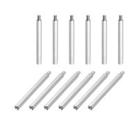 sourcing map Hex Spacer Screws, M4x55mm+6mm Male to Female Thread Brass Nickel Plated Motherboard Standoffs Spacer Pillars for PCB Circuit Boards FPV Quadcopter Drone DIY, Pack of 12