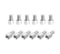 sourcing map Hex Spacer Screws, M4x5mm+6mm Male to Female Thread Brass Nickel Plated Motherboard Standoffs Spacer Pillars for PCB Circuit Boards FPV Quadcopter Drone DIY, Pack of 12