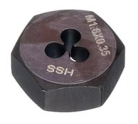 sourcing map Hex Threading Die M1.6 x 0.35 Metric Thread Right Hand High Speed Steel Rethreading Fixed Die Screw Cutting Tapping Repair Tool