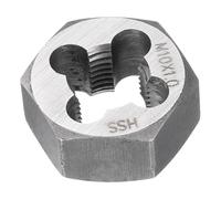 sourcing map Hex Threading Die M10 x 1 Metric Thread Right Hand High Speed Steel Rethreading Fixed Die Screw Cutting Tapping Repair Tool