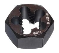 sourcing map Hex Threading Die M14 x 1.5 Metric Thread Right Hand High Speed Steel Rethreading Fixed Die Screw Cutting Tapping Repair Tool