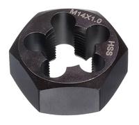 sourcing map Hex Threading Die M14 x 1 Metric Thread Right Hand High Speed Steel Rethreading Fixed Die Screw Cutting Tapping Repair Tool
