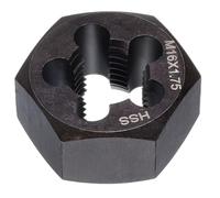 sourcing map Hex Threading Die M16 x 1.75 Metric Thread Right Hand High Speed Steel Rethreading Fixed Die Screw Cutting Tapping Repair Tool