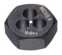 sourcing map Hex Threading Die M2 x 0.4 Metric Thread Right Hand High Speed Steel Rethreading Fixed Die Screw Cutting Tapping Repair Tool