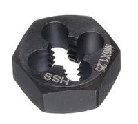 sourcing map Hex Threading Die M6 x 1.25 Metric Thread Right Hand High Speed Steel Rethreading Fixed Die Screw Cutting Tapping Repair Tool