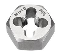 sourcing map Hex Threading Die M9 x 1 Metric Thread Right Hand High Speed Steel Rethreading Fixed Die Screw Cutting Tapping Repair Tool