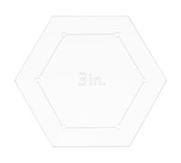 sourcing map Hexagon Quilting Template, 3 Inch Acrylic Template for Quilting with Reserved Seam Margin, Clear Templates for DIY Quilting Sewing Crafts