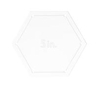 sourcing map Hexagon Quilting Template, 5 Inch Acrylic Template for Quilting with Reserved Seam Margin, Clear Templates for DIY Quilting Sewing Crafts