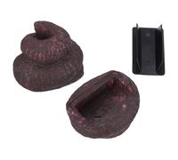 sourcing map Hide A Key Outside, Fake Stool Hide A Spare Key Outdoor Waterproof Key Hider Decoration Safe Storage Lock Box Hidden Holder for Outside Garden Decoration, Dark Brown