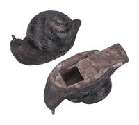sourcing map Hide A Key Outside, Faux Snail Hide A Spare Key Outdoor Waterproof Key Hider Decoration Safe Storage Lock Box Hidden Key Holder for Outside Garden Decoration, Rust
