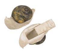 sourcing map Hide A Key Outside, Faux Snail Hide A Spare Key Outdoor Waterproof Key Hider Decoration Safe Storage Lock Box Hidden Key Holder for Outside Garden Decoration, Light Brown