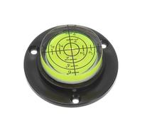 sourcing map High Precision Horizontal Bubble Level 49x16.5mm Round Bull's-Eye Level Measuring Layout Tools for RV TV Picture Frame Hanging Tool Leveler, Black Green