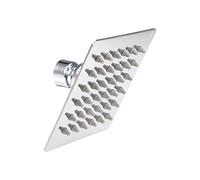 sourcing map High Pressure Shower Head, 4 Inch Square Rain Shower Head 360 Degree Adjustable Stainless Steel Rainfall Shower Head