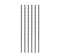 sourcing map High Speed Steel Lengthen Straight Shank Twist Drill Bit Fully Ground Black Oxide 1mm Drill Diameter 60mm Total Length 33mm Drill Bit Length 6 Pcs