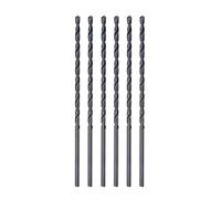 sourcing map High Speed Steel Lengthen Straight Shank Twist Drill Bit Fully Ground Black Oxide 2.5mm Drill Diameter 95mm Total Length 55mm Drill Bit Length 6 Pcs