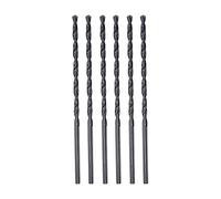 sourcing map High Speed Steel Lengthen Straight Shank Twist Drill Bit Fully Ground Black Oxide 3mm Drill Diameter 100mm Total Length 55mm Drill Bit Length 6 Pcs