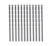 sourcing map High Speed Steel Lengthen Straight Shank Twist Drill Bit Fully Ground Black Oxide 3mm Drill Diameter 100mm Total Length 55mm Drill Bit Length 12 Pcs
