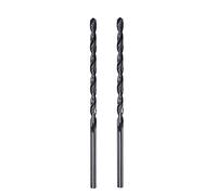 sourcing map High Speed Steel Lengthen Straight Shank Twist Drill Bit Fully Ground Black Oxide 4.5mm Drill Diameter 126mm Total Length 70mm Drill Bit Length 2 Pcs