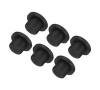 sourcing map High Temp Silicone Plug Mount Dia 14.1mm/0.56 Inch T Shaped Solid Rubber Stopper Hole Plugs for Coating Plating Waterproof Sealing Plugs Black Pack of 6(OD 22mm/0.87 Inch)