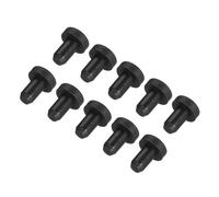 sourcing map High Temp Silicone Plug Mount Dia 3.5mm/0.14 Inch T Shaped Solid Rubber Stopper Hole Plugs for Powder Coating Plating Waterproof Sealing Plugs Black Pack of 30(OD 6mm/0.24 Inch)
