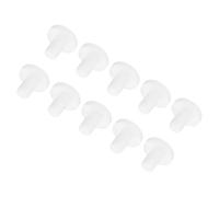 sourcing map High Temp Silicone Plug Mount Dia 5mm/0.2" t Shaped Solid Rubber Stopper Hole Plugs for Coating Plating Waterproof Sealing Plugs White Pack of 10(OD 11.5mm/0.45 Inch)