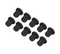 sourcing map High Temp Silicone Plug Mount Dia 6.5mm/0.26 Inch T Shaped Solid Rubber Stopper Hole Plugs for Powder Coating Plating Waterproof Sealing Plugs Black Pack of 30(OD 9.5mm/0.37 Inch)