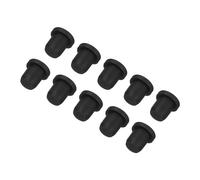 sourcing map High Temp Silicone Plug Mount Dia 7.5mm/0.3 Inch T Shaped Solid Rubber Stopper Hole Plugs for Powder Coating Plating Waterproof Sealing Plugs Black Pack of 30(OD 10mm/0.39 Inch)