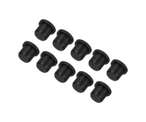 Sourcing Map High Temp Silicone Plug, T Shaped, Black, Pack of 10, OD 12mm, Mount Dia 9.5mm, Rubber, Suitable for Powder Coating, Painting, Anodizing, Plating & Media Blasting