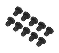 Sourcing Map High Temp Silicone Plug, T Shaped, Black, Pack of 10, OD 7.4mm, Mount Dia 4.5mm, Rubber, Suitable for Powder Coating, Painting, Anodizing, Plating & Media Blasting