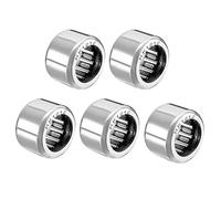 sourcing map HK1212 Drawn Cup Needle Roller Bearings, Open End, 12mm Bore Dia, 18mm OD, 12mm Width (Pack of 5)