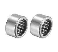 sourcing map HK1512 Needle Roller Bearings 15mm Bore 21mm OD 12mm Width Chrome Steel Open End 2pcs