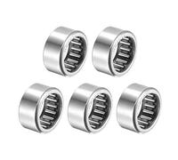 sourcing map HK1812 Needle Roller Bearings 18mm Bore 24mm OD 12mm Width Chrome Steel Open End 5pcs