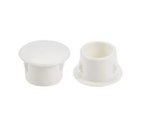 sourcing map Hole Plugs Beige Plastic 13mm Snap in Locking Hole Tube(12.5-13mm) Steel Furniture Fencing Post Pipe Insert End Caps for Fitness Equipment 25 Pcs