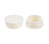 sourcing map Hole Plugs Beige Plastic 19mm(3/4-inch) Snap in Locking Hole Tube(18.5-19mm) Steel Furniture Fencing Post Pipe Insert End Caps for Fitness Equipment 25 Pcs