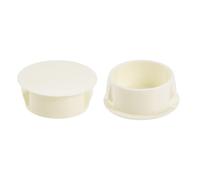 sourcing map Hole Plugs Beige Plastic 22mm(7/8-inch) Snap in Locking Hole Tube(21.5-22mm ID) Steel Furniture Fencing Post Pipe Insert End Caps for Fitness Equipment 25 Pcs