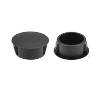 sourcing map Hole Plugs Black Plastic 19mm(3/4-inch) Snap in Locking Hole Tube(18.5-19mm) Steel Furniture Fencing Post Pipe Insert End Caps for Fitness Equipment 50 Pcs