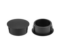 sourcing map Hole Plugs Black Plastic 22mm(7/8-inch) Snap in Locking Hole Tube(21.5-22mm) Steel Furniture Fencing Post Pipe Insert End Caps for Fitness Equipment 25 Pcs