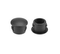 sourcing map Hole Plugs Black Plastic 6mm Snap in Locking Hole Tube(5.5-6mm) Steel Furniture Fencing Post Pipe Insert End Caps for Fitness Equipment 100 Pcs