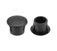 sourcing map Hole Plugs Black Plastic 8mm Snap in Locking Hole Tube(7.5-8mm) Steel Furniture Fencing Post Pipe Insert End Caps for Fitness Equipment 100 Pcs