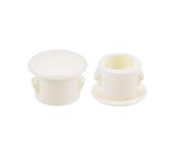 sourcing map Hole Plugs White Plastic 6mm Snap in Locking Hole Tube(5.5-6mm) Steel Furniture Fencing Post Pipe Insert End Caps for Fitness Equipment 50 Pcs
