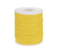 sourcing map Hollow Pipe Rubber Cords 54.6 Yards Length 2mm Hollow Tube Silicone Tubing with 1mm Hole for DIY Jewelry Making Necklaces Bracelet, Gold Tone