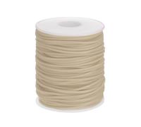sourcing map Hollow Pipe Rubber Cords 54.6 Yards Length 2mm Hollow Tube Silicone Tubing with 1mm Hole for DIY Jewelry Making Necklaces Bracelet, Cream