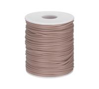 sourcing map Hollow Pipe Rubber Cords 54.6 Yards Length 2mm Hollow Tube Silicone Tubing with 1mm Hole for DIY Jewelry Making Necklaces Bracelet, Medium Rose Brown