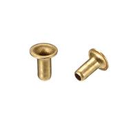 sourcing map Hollow Rivet,2mm x 4mm Through Hole Copper Hollow Rivets Grommets Double-Sided Circuit Board PCB 200Pcs