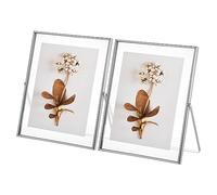 sourcing map Home Picture Frames, 8x10inch Classic Collection Simple Designed Photo Frame with High Definition Glass for Wall Mount and Table Top Display, Silver