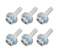 sourcing map Hose Barb Fittings G1/4 x 6mm Thread Male Aluminum Pipe Fitting Adapter for Water Cooling System Pack of 6