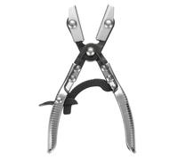 sourcing map Hose Pinch Off Pliers 8" Carbon Steel Automatic Locking Ratcheting Electrophoresis Chrome Plating for Hoses Cars Gas Pipelines Radiators Brakes Coolant, Black