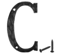 sourcing map House Address Letter, 4.9 Inch Cast Iron Vintage Wall Letter C Outside Letters for Home Street Office Mailbox Sign, Black